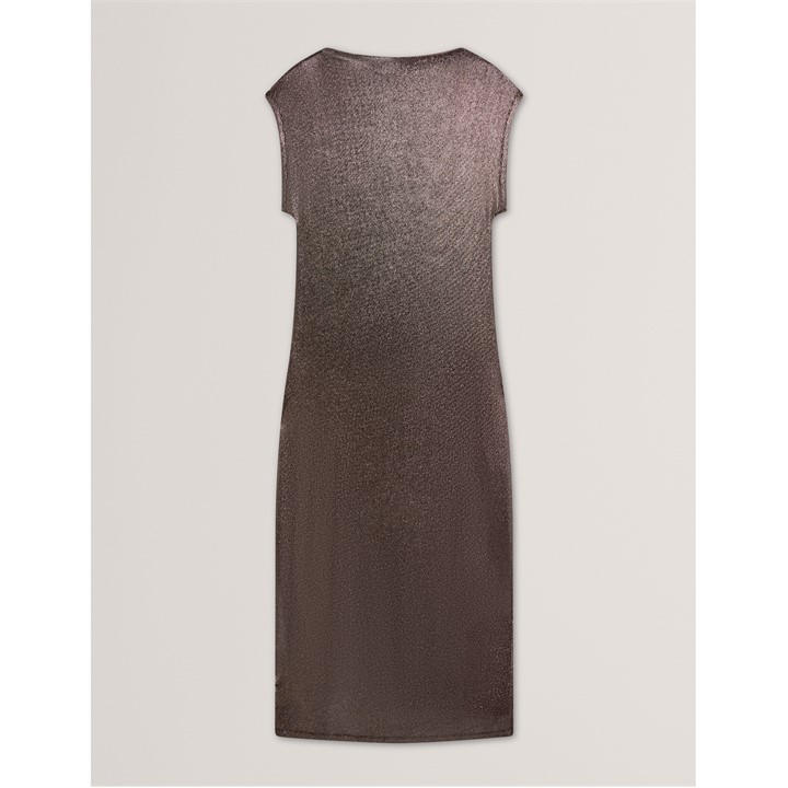 Ted Baker Women's Grey Metallic Bodycon Dress in Size 10, Sports Direct
