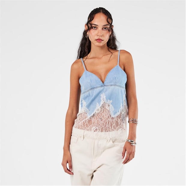 Blue Denim - Diesel - Women's Wrap Top
