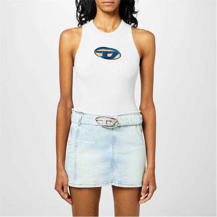 Diesel Women's White M-Onerva Top in Size 12, Sports Direct