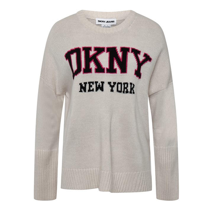 Dkny Women's Grey Varsity Lg Inta in Size 12, Sports Direct