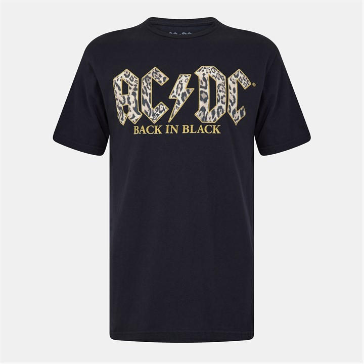 Official Women's Black Regular Fit Band T-Shirt in Size 8, Sports Direct