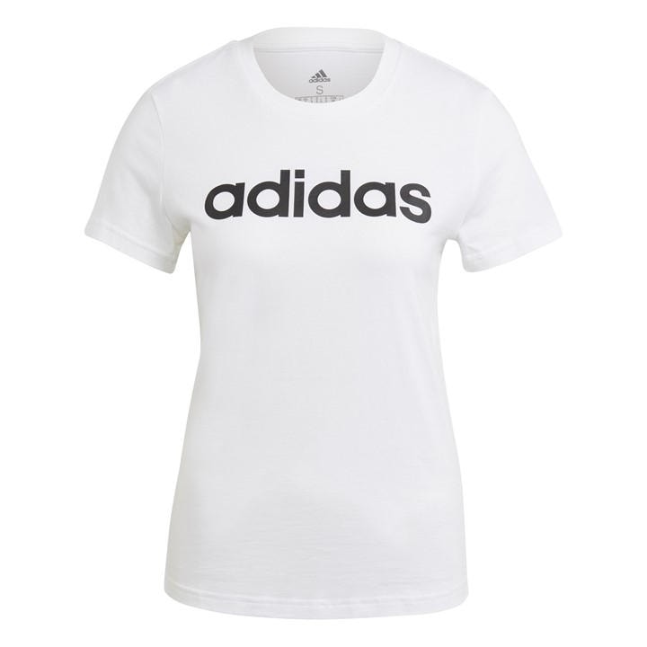 Adidas Women's White Essentials Logo T-Shirt in Size 2XS, Sports Direct