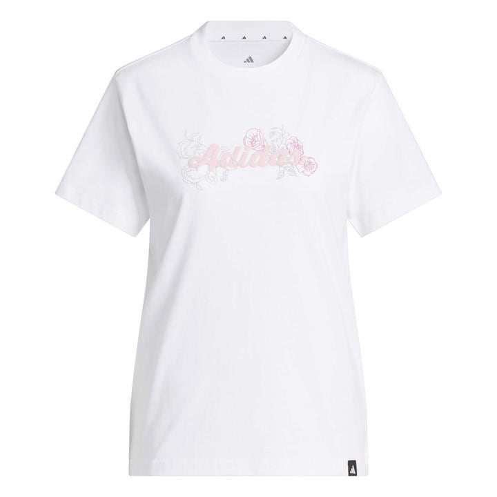 Adidas Women's White Western T-Shirt in Size XS, Sports Direct