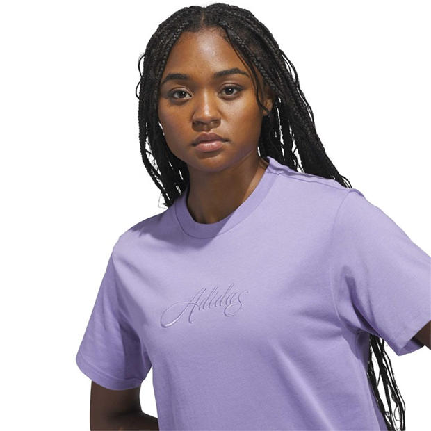 Magic Lilac - adidas - Women's Cursive T-Shirt