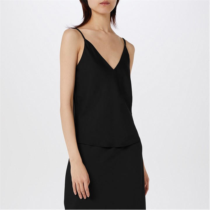 Calvin Klein Women's Black Crepe Cami Top in Size 8, Sports Direct