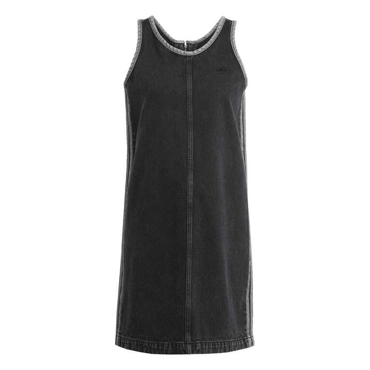 Adidas Women' Black Denim 3S Dres in Size S, Sports Direct