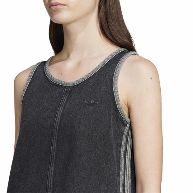 True Black De - adidas - Women's Denim Mini Dress