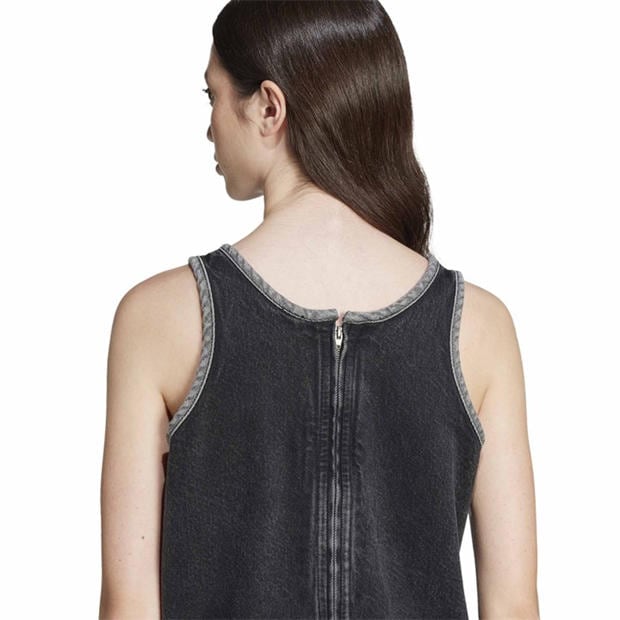 True Black De - adidas - Women's Denim Mini Dress