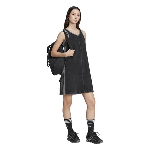 True Black De - adidas - Women's Denim Mini Dress