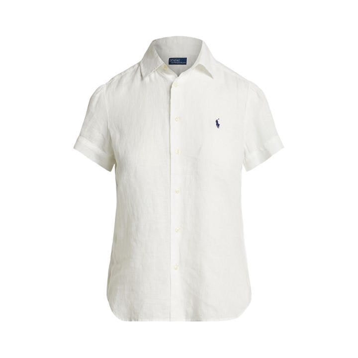 Polo Ralph Lauren Women's White Short Sleeve Plain Shirt in Size 8, Sports Direct