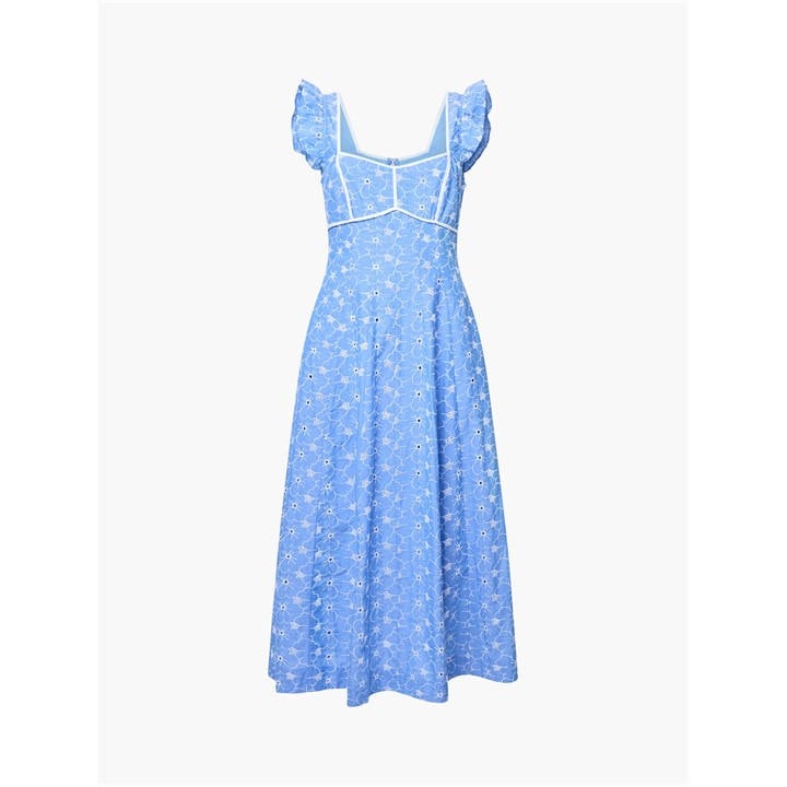 French Connection Women's Blue Long Maxi Dress in Size 16, Sports Direct