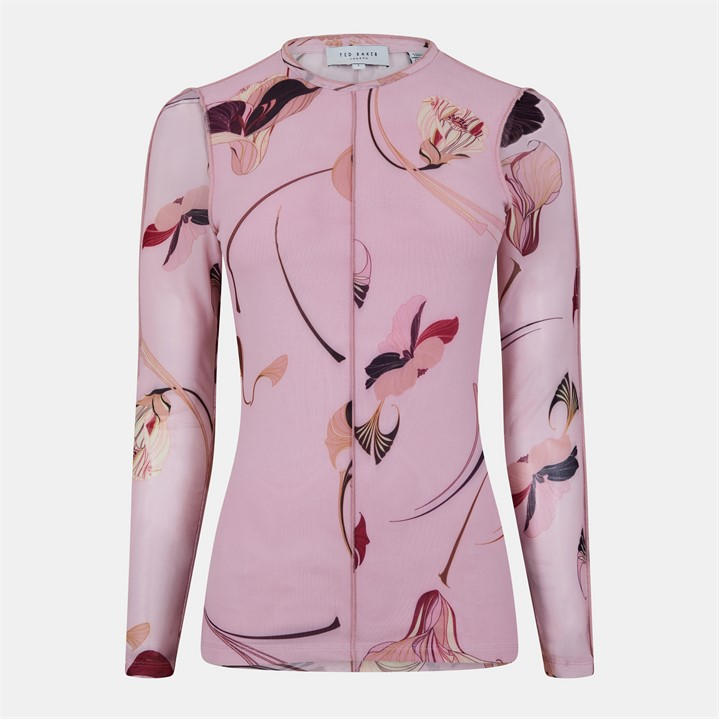 Ted Baker Women's Fitted Mesh T-Shirt - Pink - 8 (XS) - Image 2