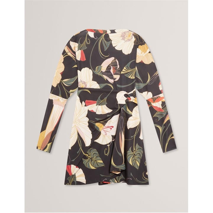 Ted Baker Women's Black Wrap Mini Dress in Size 12, Sports Direct