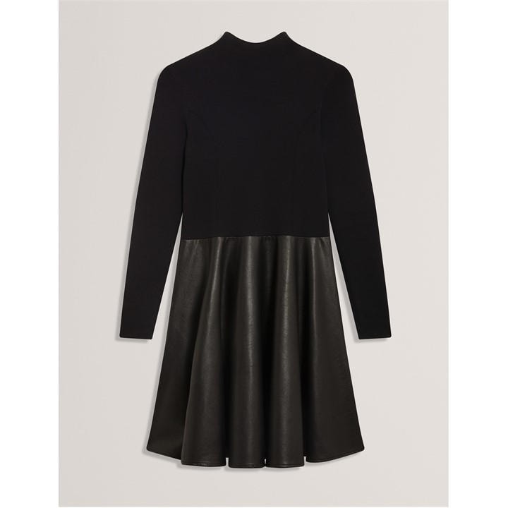 Ted Baker Women's Black Faux Mini Dress in Size 10, Sports Direct