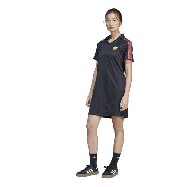 Black - adidas - Women's MUFC Icon T-Shirt Dress