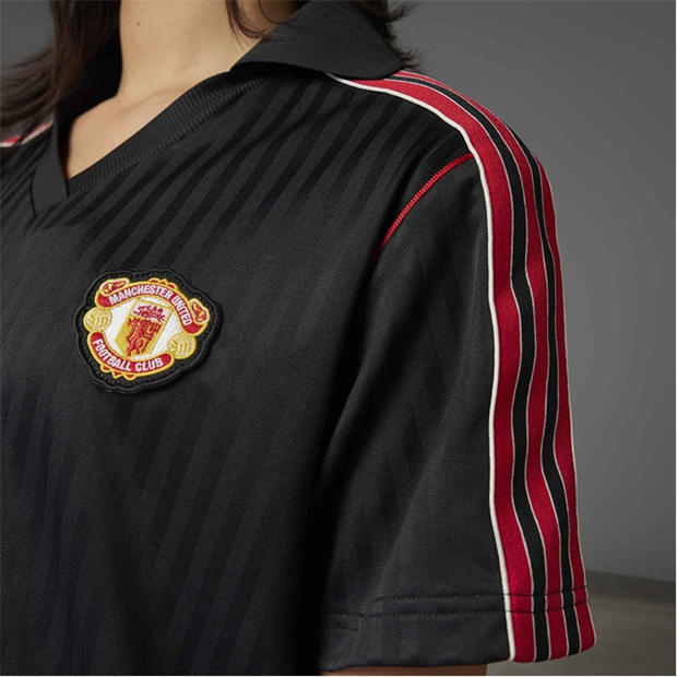 Black - adidas - Women's MUFC Icon T-Shirt Dress