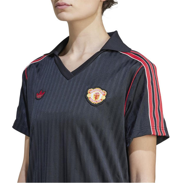 Black - adidas - Women's MUFC Icon T-Shirt Dress