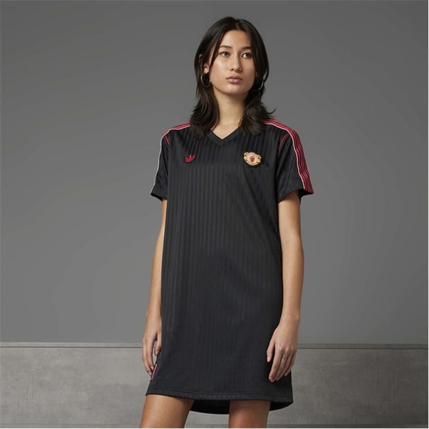 Black - adidas - Women's MUFC Icon T-Shirt Dress
