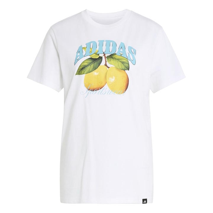 Adidas Women' White Oversized T-Shirt in Size S, Sports Direct