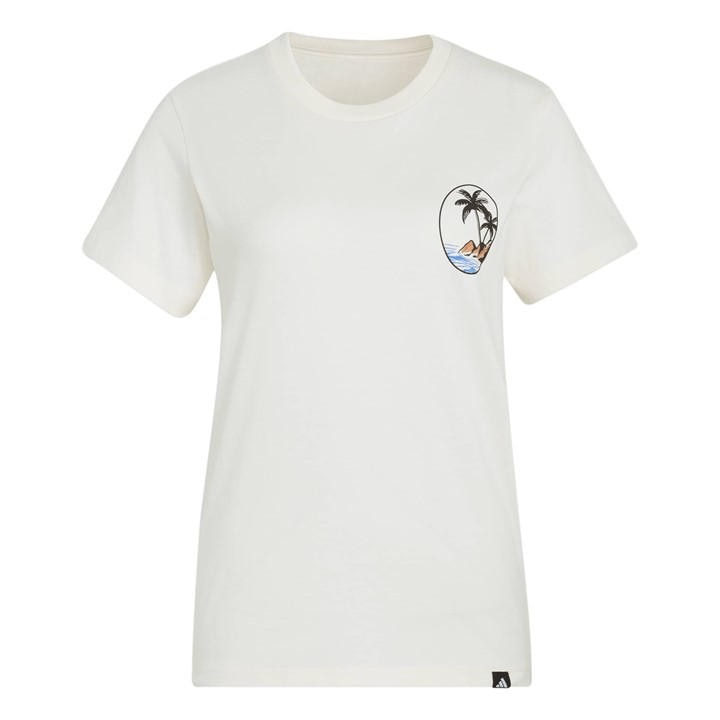 Adidas Women's White Slide T-Shirt in Size M, Sports Direct