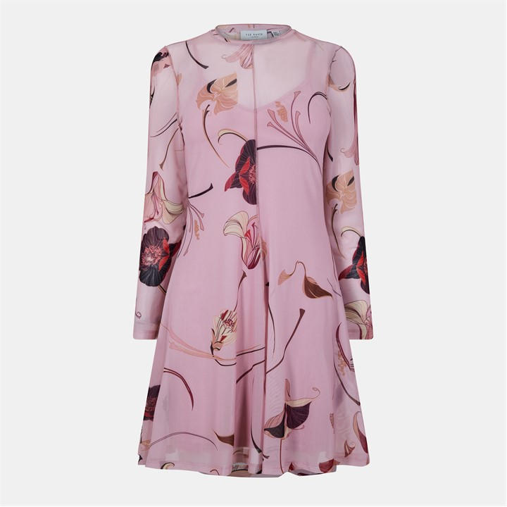 Ted Baker Women's Pink Plain Mini Dress in Size 6, Sports Direct