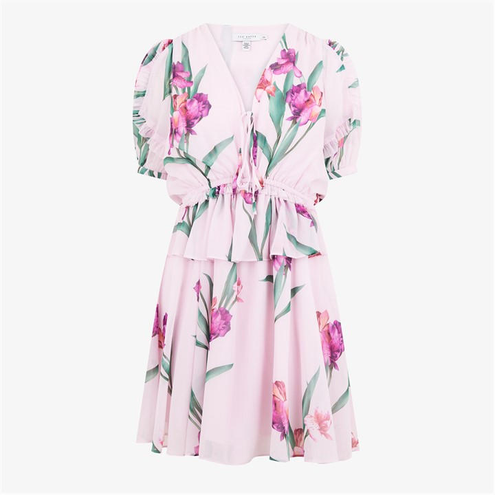 Ted Baker Women's Pink Merieli Floral Mini Dress in Size 12, Sports Direct