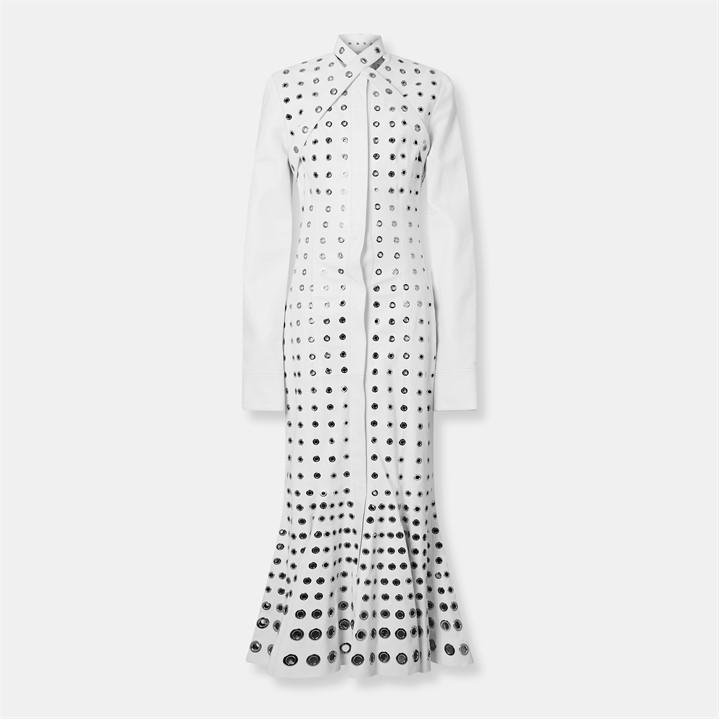Off White Women's White Off Off Midi Dress Size 8
