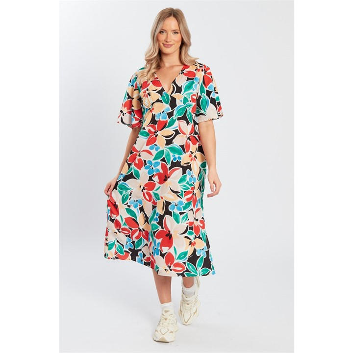 Influence Women's Red V-Neck Maxi Dress in Size 8, Sports Direct