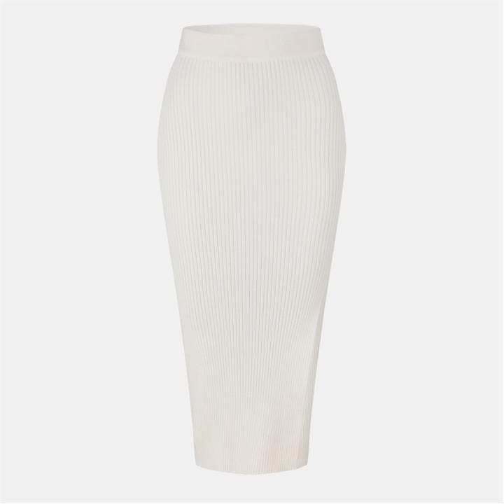 Jack Wills Women's White Knitted Midi Skirt in Size 14, Sports Direct