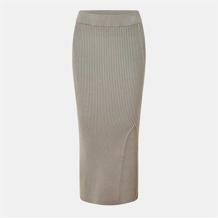 Jack Wills Women's Green Knitted Midi Skirt in Size 12, Sports Direct