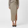 Muted Khaki - Jack Wills - Knitted Midi Skirt