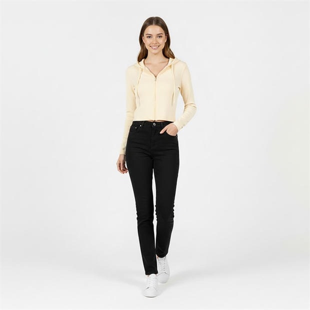 Винтажно бяло - Jack Wills - Knitted Zip Hoodie Women