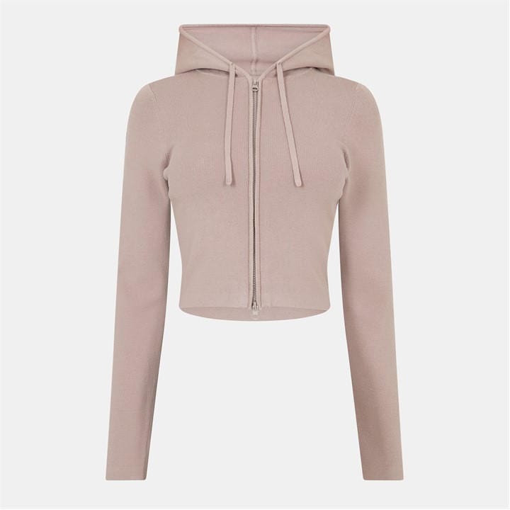 Jack Wills Women's Nude Knitted Zip Hoodie in Size 12, Sports Direct