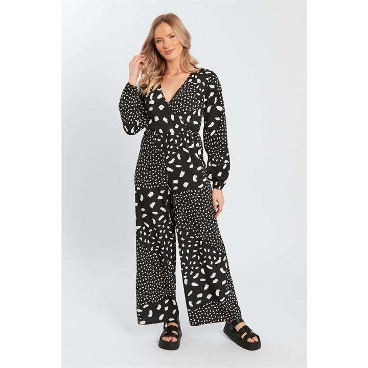 Influence Women's Black V-Neck Jumpsuit in Size 8, Sports Direct