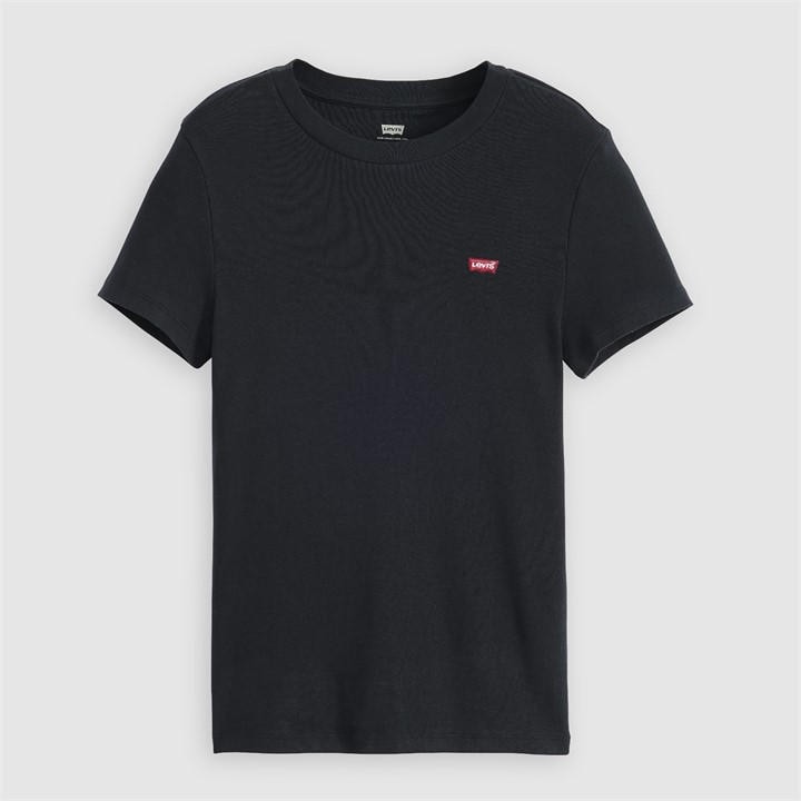Levis Women's Black Essential Hm Ss Tee Anthracite in Size 12, Sports Direct