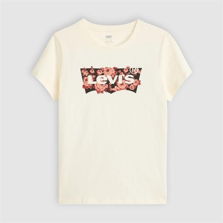 Levis Women's Cream The Perfect T in Size 10, Sports Direct