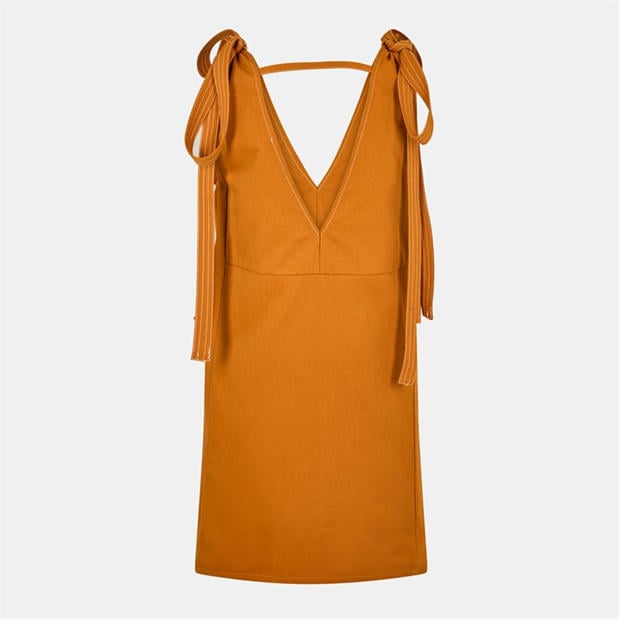Оранжево - AmyLynn - Women's Cotton Mini Dress