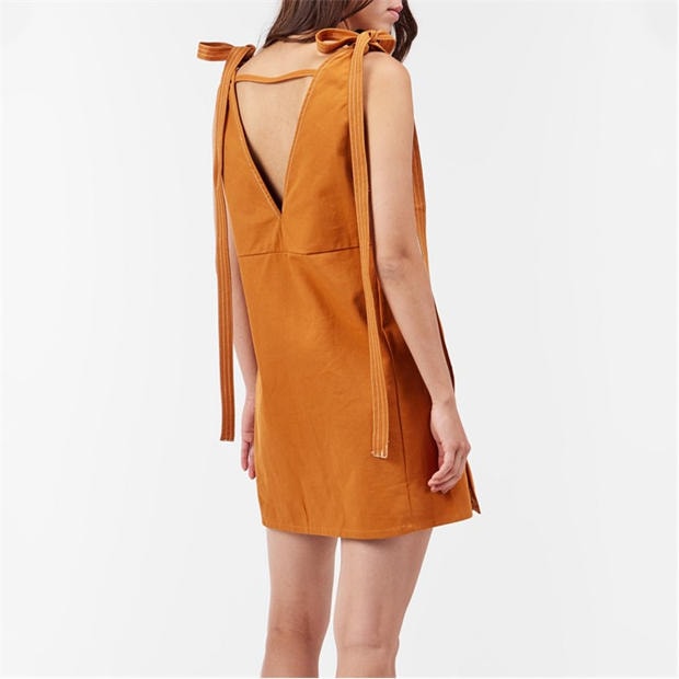 Оранжево - AmyLynn - Women's Cotton Mini Dress