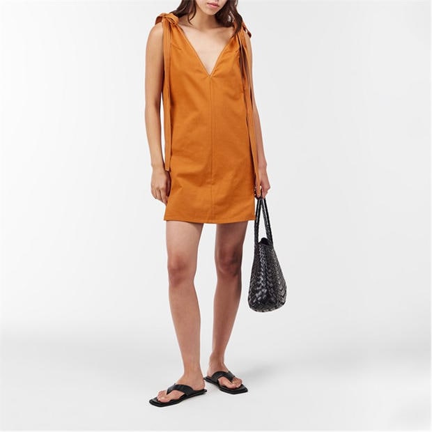 Оранжево - AmyLynn - Women's Cotton Mini Dress