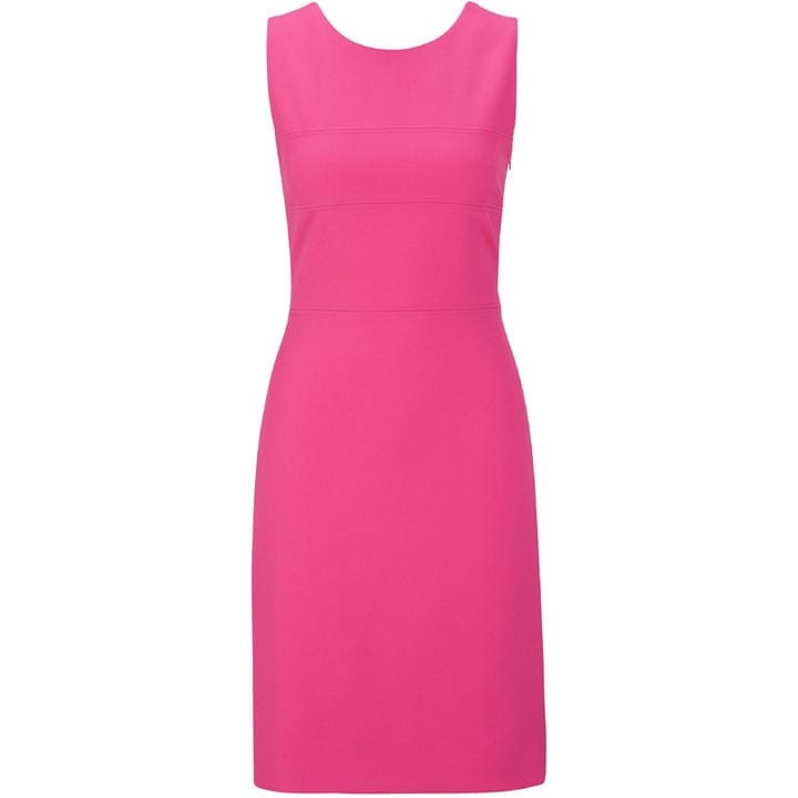 Boss Women's Pink Deca Structured Mini Dress in Size 6, Sports Direct