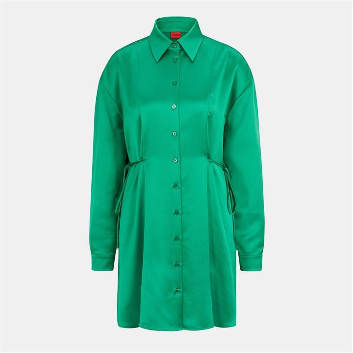 Hugo Women's Green Keleste Bodycon Dress in Size 14, Sports Direct