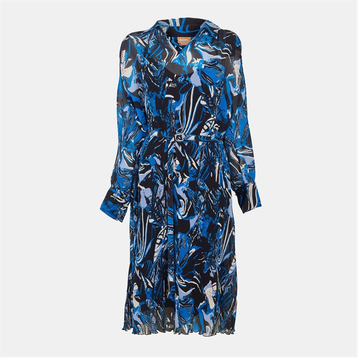 Boss Women's Black Daplisa Long Maxi Dress in Size 6, Sports Direct