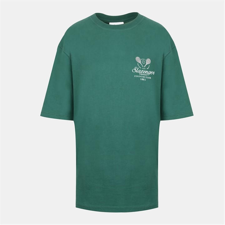Slazenger Women's Green Slaz Tennis Oversized T-Shirt in Size 14, Sports Direct