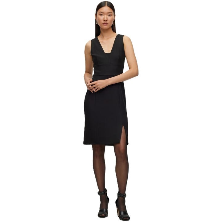 Boss Women's Black Datuxa Bodycon Dress in Size 14, Sports Direct