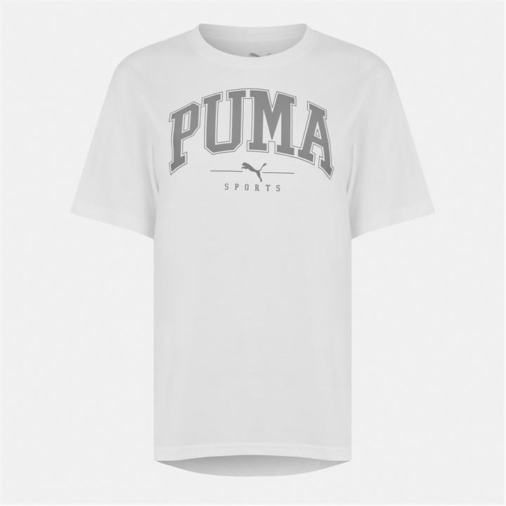 Puma Women's White Squad Relaxed Regular Fit T-Shirt in Size 14, Sports Direct