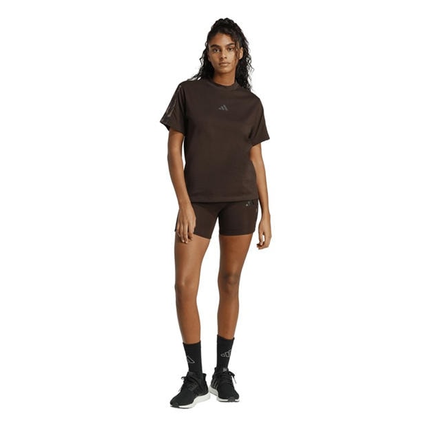 Brown/Leopard - adidas - Essentials 3 Stripe T-Shirt Womens