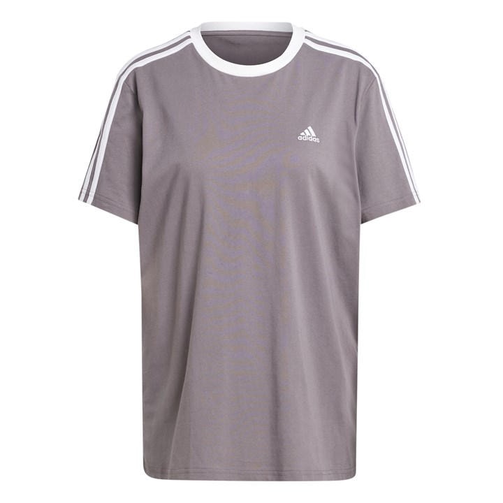 adidas 3 Stripe T-Shirt - Grey