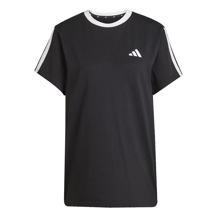 adidas 3 Stripe T-Shirt - Black