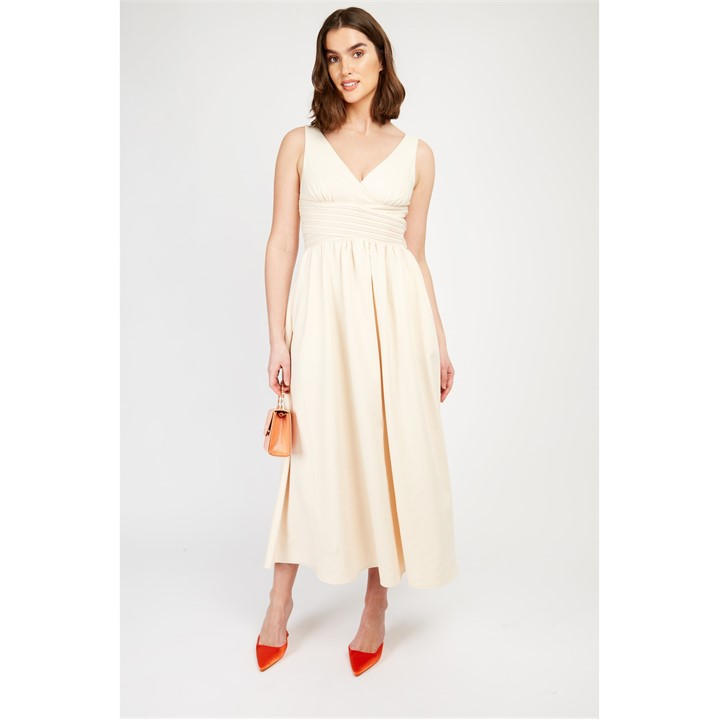 Little Mistress Women's Cream Maxi Dress in Size 10, Sports Direct