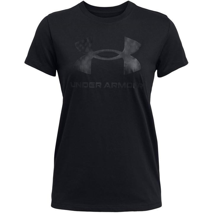 Under Armour Women's Black Sportstyle Graphic Short Sleeve in Size 12, Sports Direct